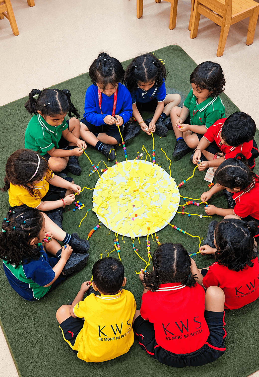 KWS students engaged in a hands-on early years learning activity