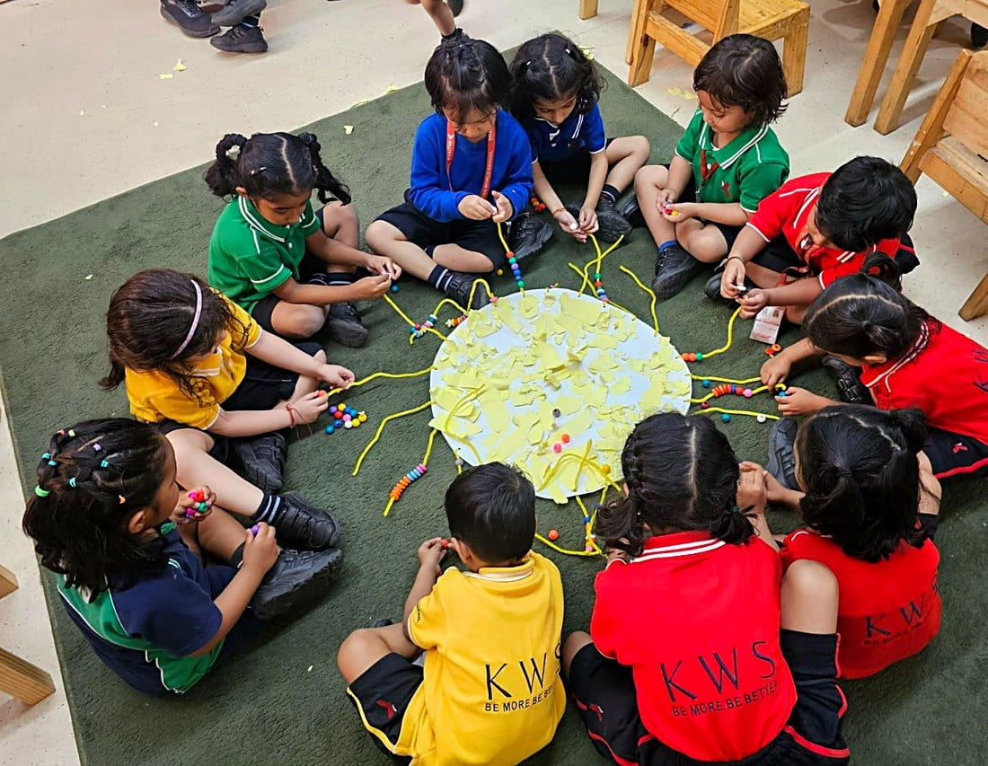 KWS students engaged in a hands-on early years learning activity